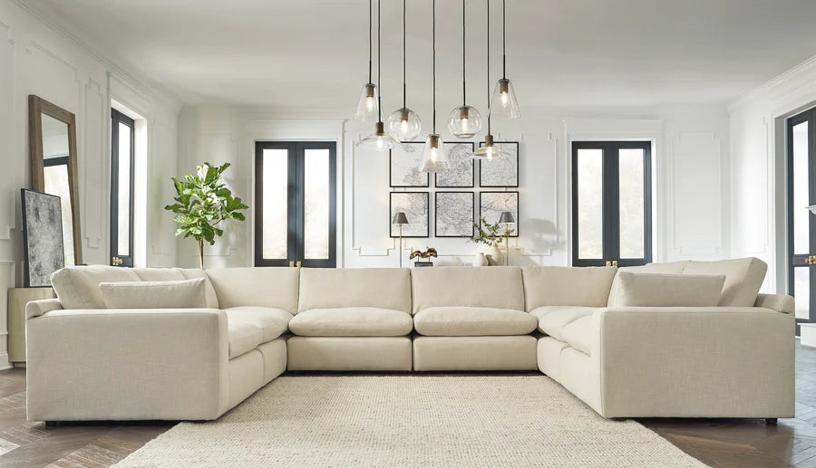 Elyza Linen 8-Pieces Symmetrical Sectional