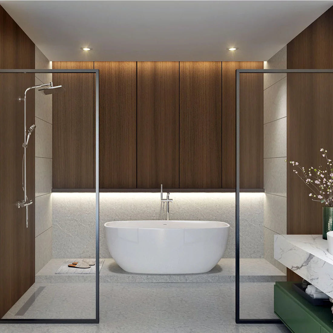 Panel impermeable de color caoba