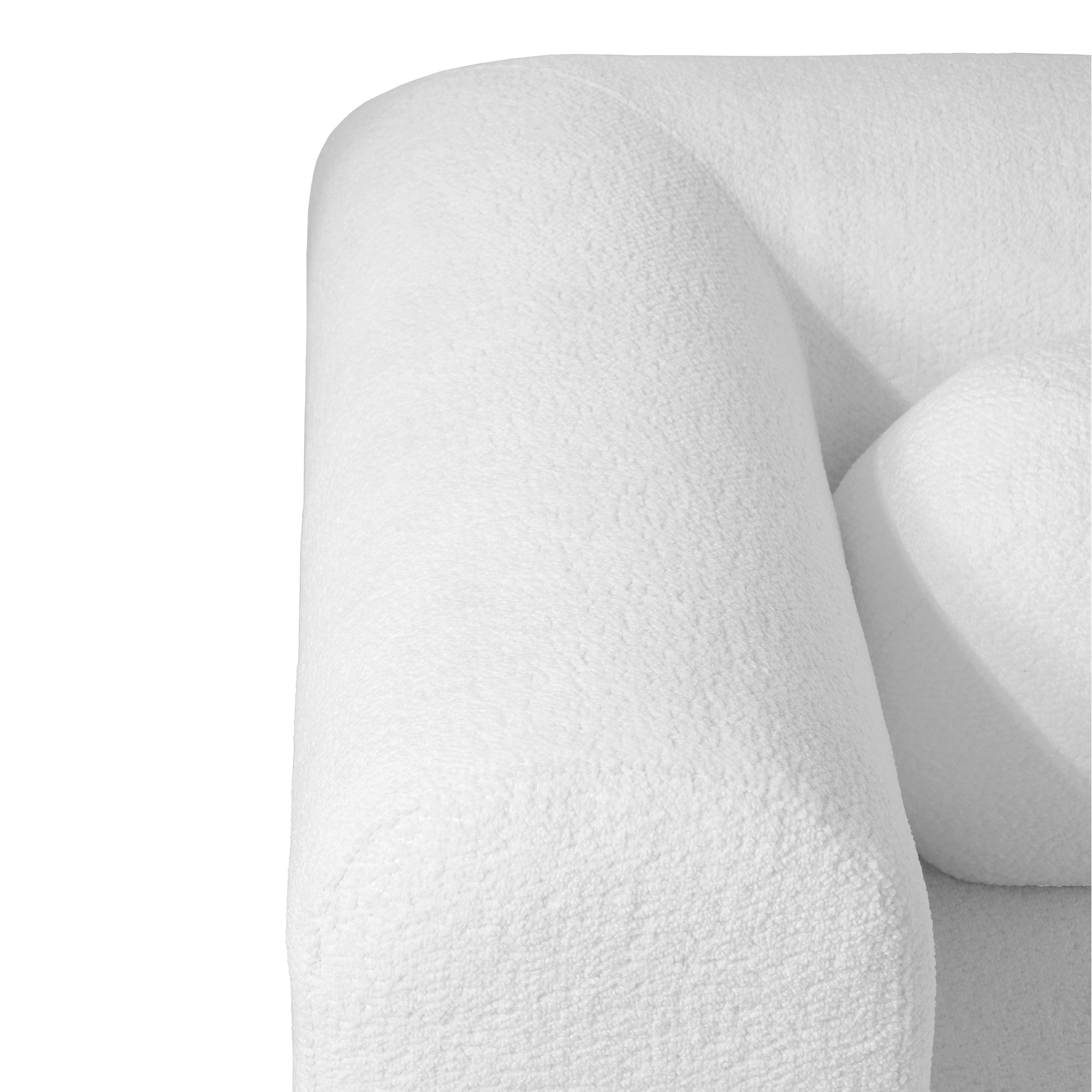 Sherpa Upholstered Wide Seat Sofa
