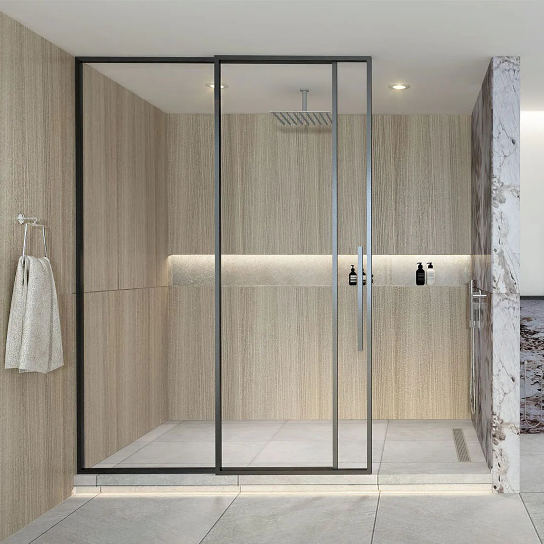 Panel impermeable con veta de madera de sándalo