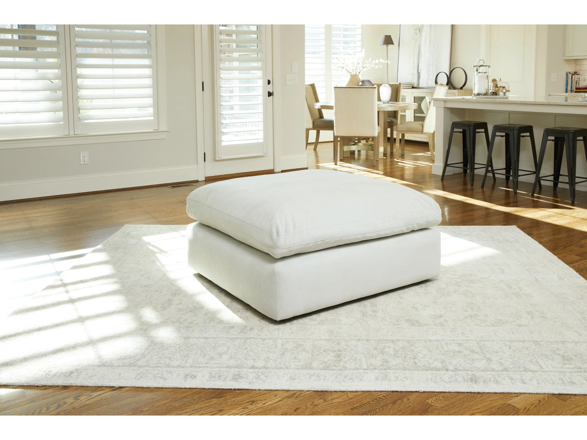 Sophie Light Gray Oversized Accent Ottoman