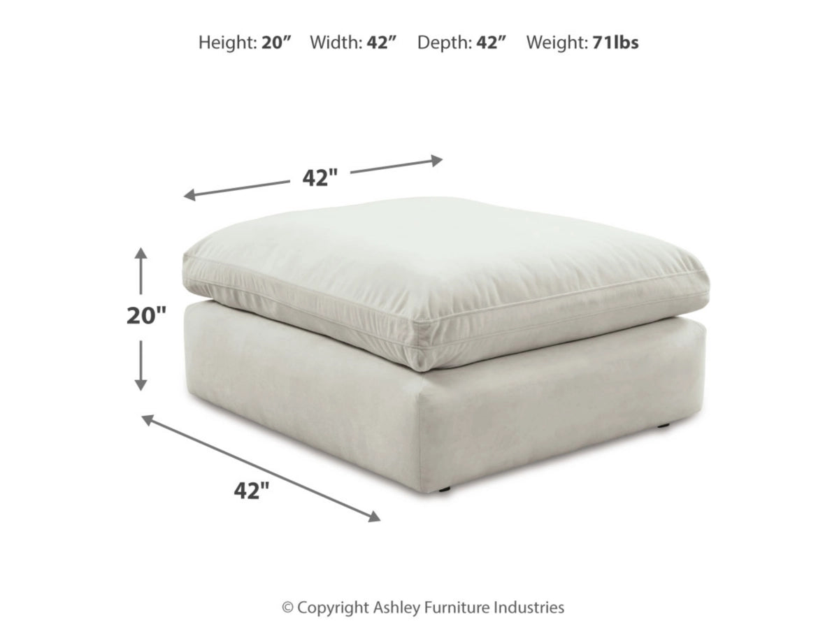 Sophie Light Gray Oversized Accent Ottoman