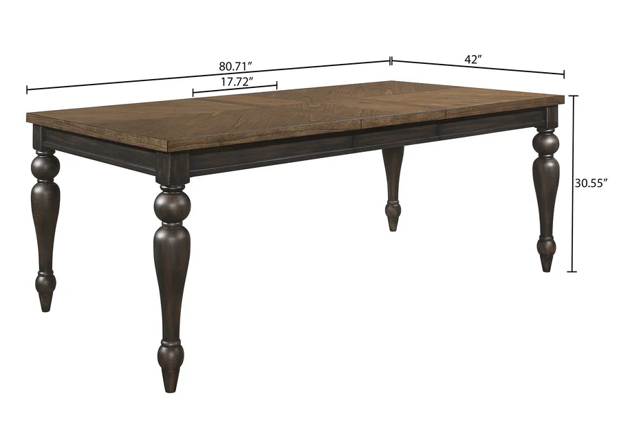 Juego de comedor extensible Hilara color espresso/marrón