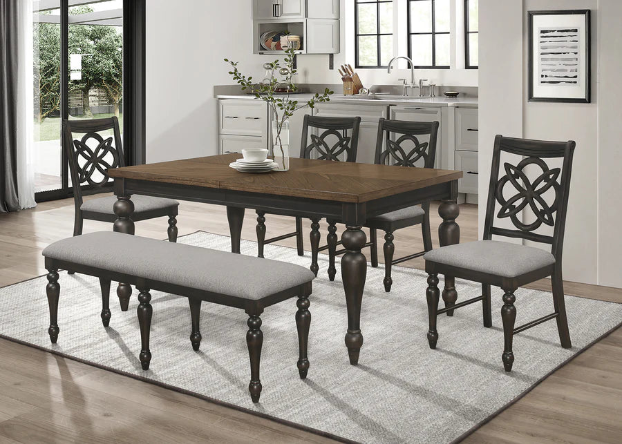 Juego de comedor extensible Hilara color espresso/marrón