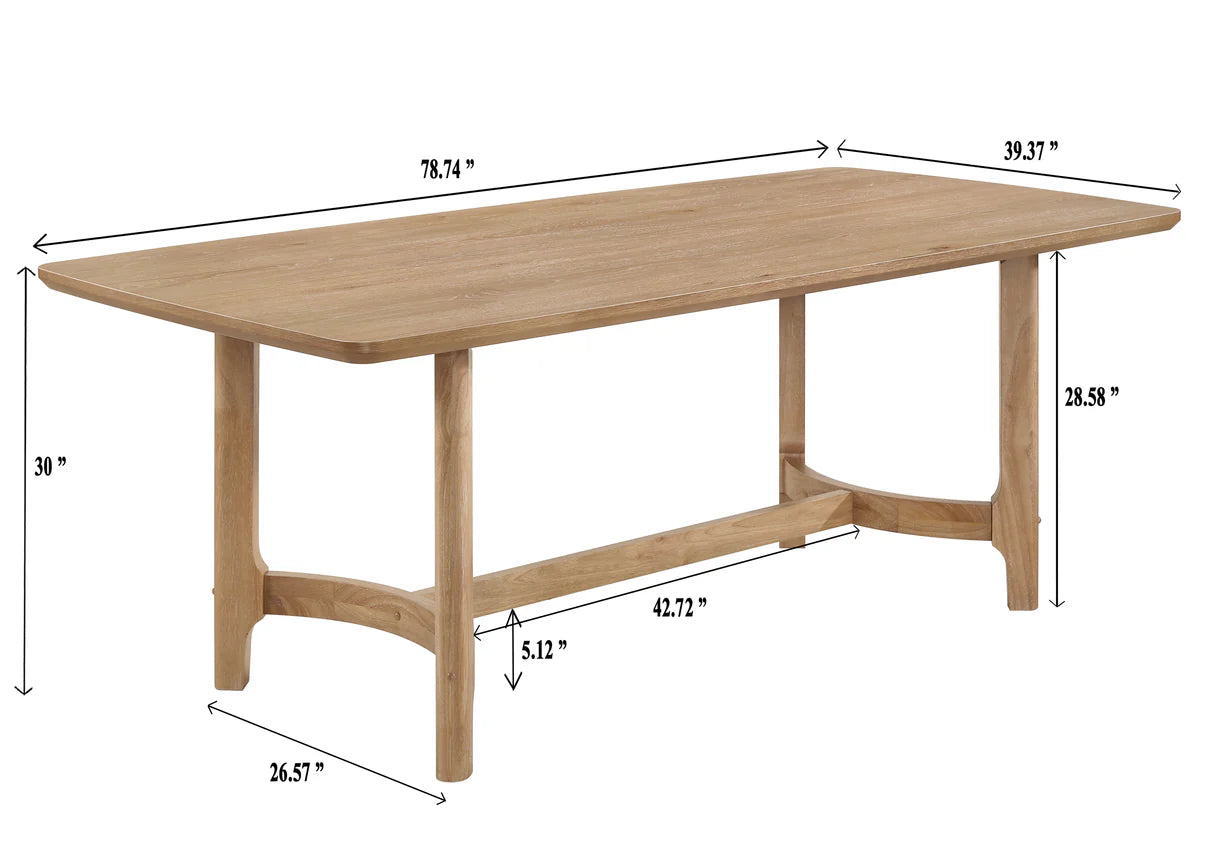 Arden Warm Wood/Beige Dining Set