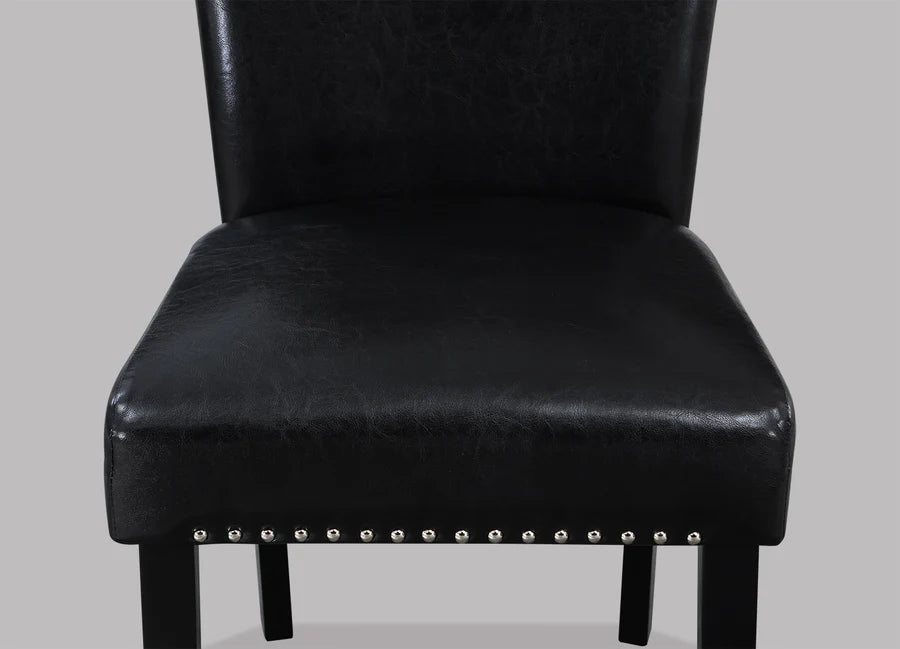 Juego de comedor de imitación mármol blanco/negro Tanner
