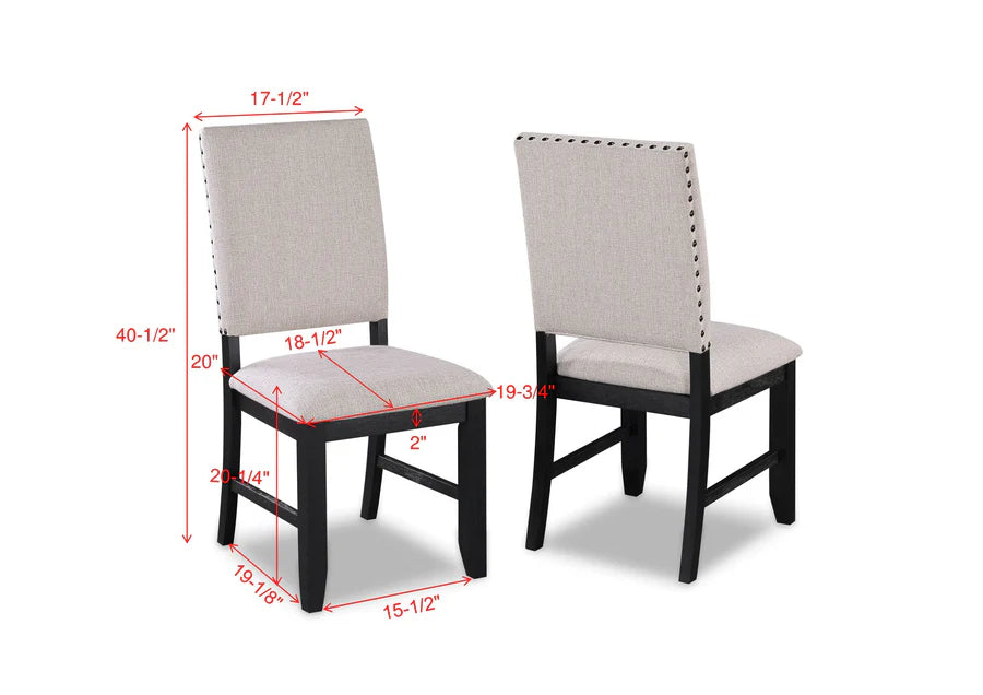 Juego de comedor Regent Charcoal Black