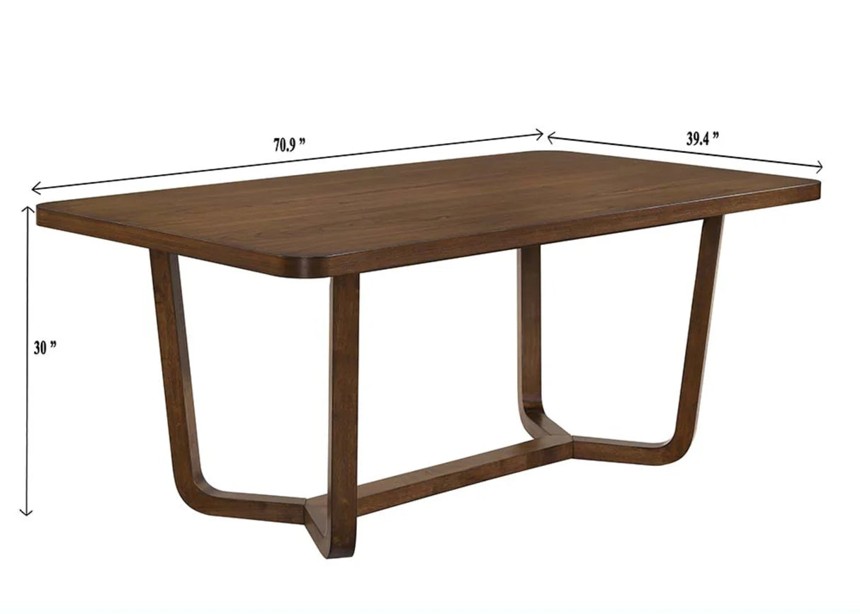 Salerno Beige/Brown Dining Set