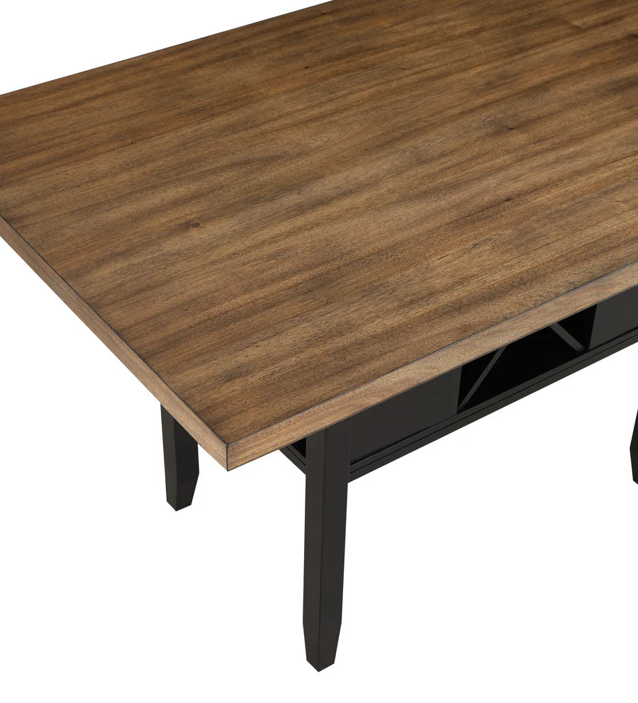 Juego de comedor Dary negro/marrón de altura de mostrador