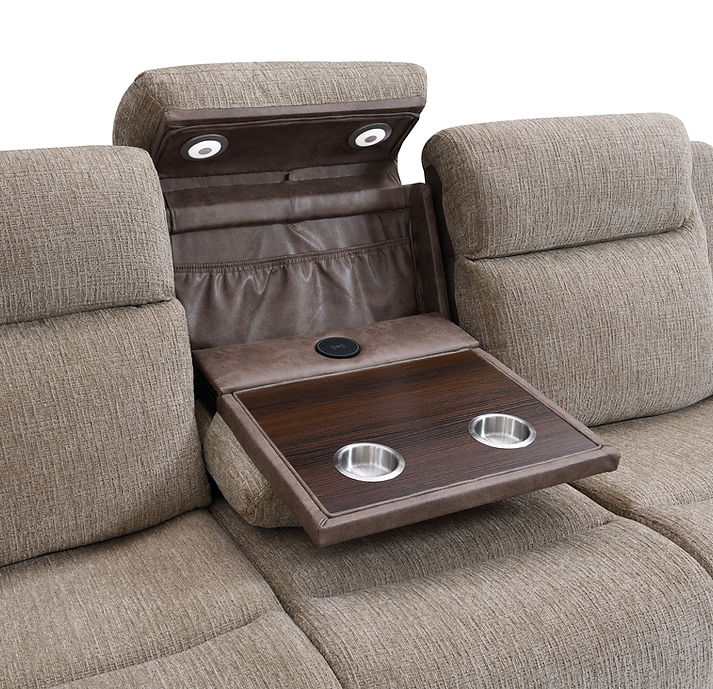 Conjunto reclinable de 3 piezas Wilbert Brown