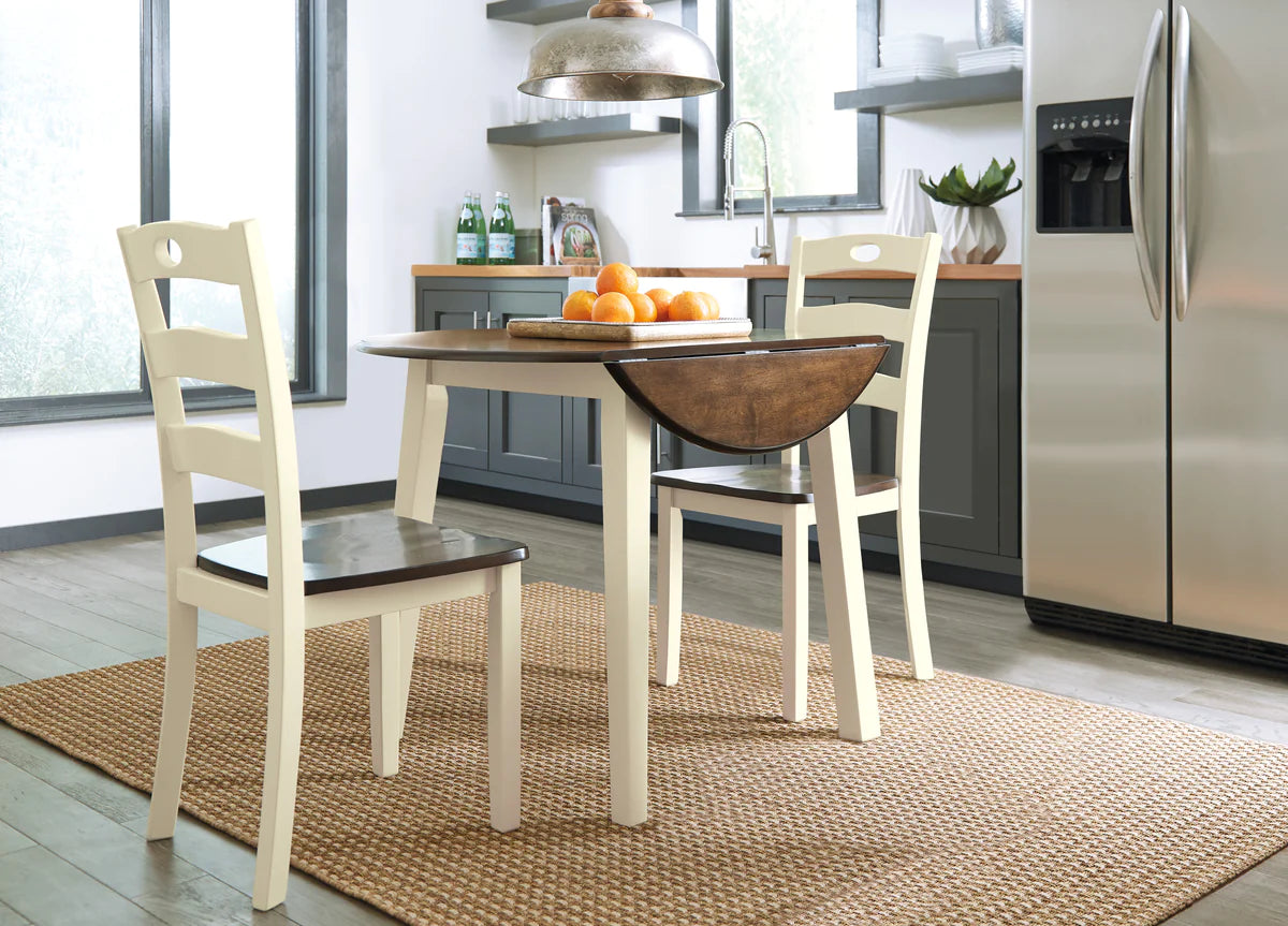 Woodanville Cream/Brown 5-Piece Drop Leaf Dining Set