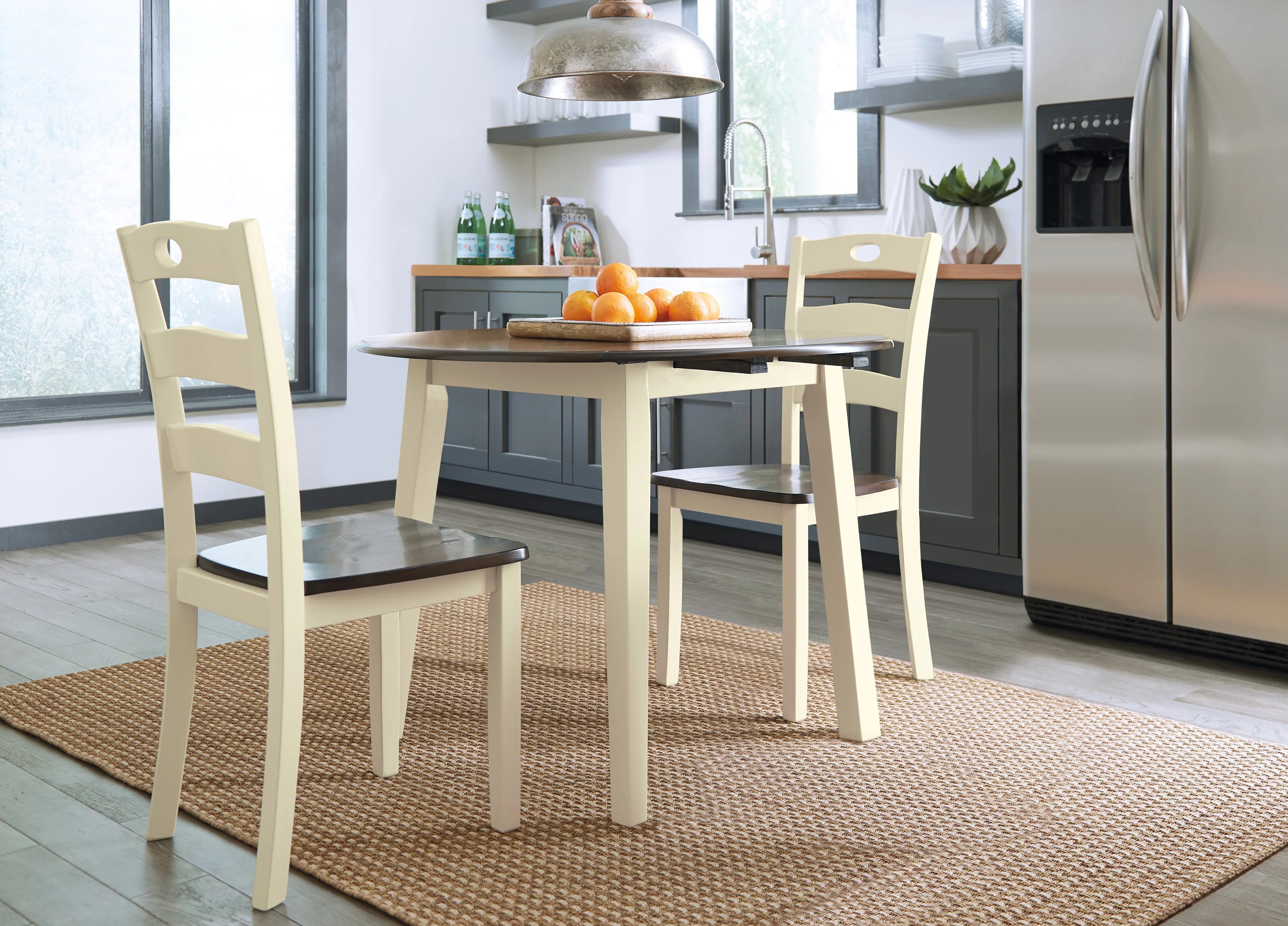 Woodanville Cream/Brown 5-Piece Drop Leaf Dining Set