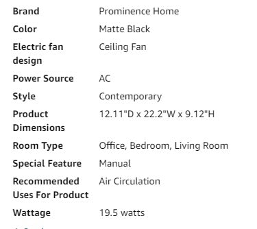 Potomac, ventilador de techo inteligente de estilo industrial de 52 pulgadas con luz, control remoto y aspas de doble acabado.