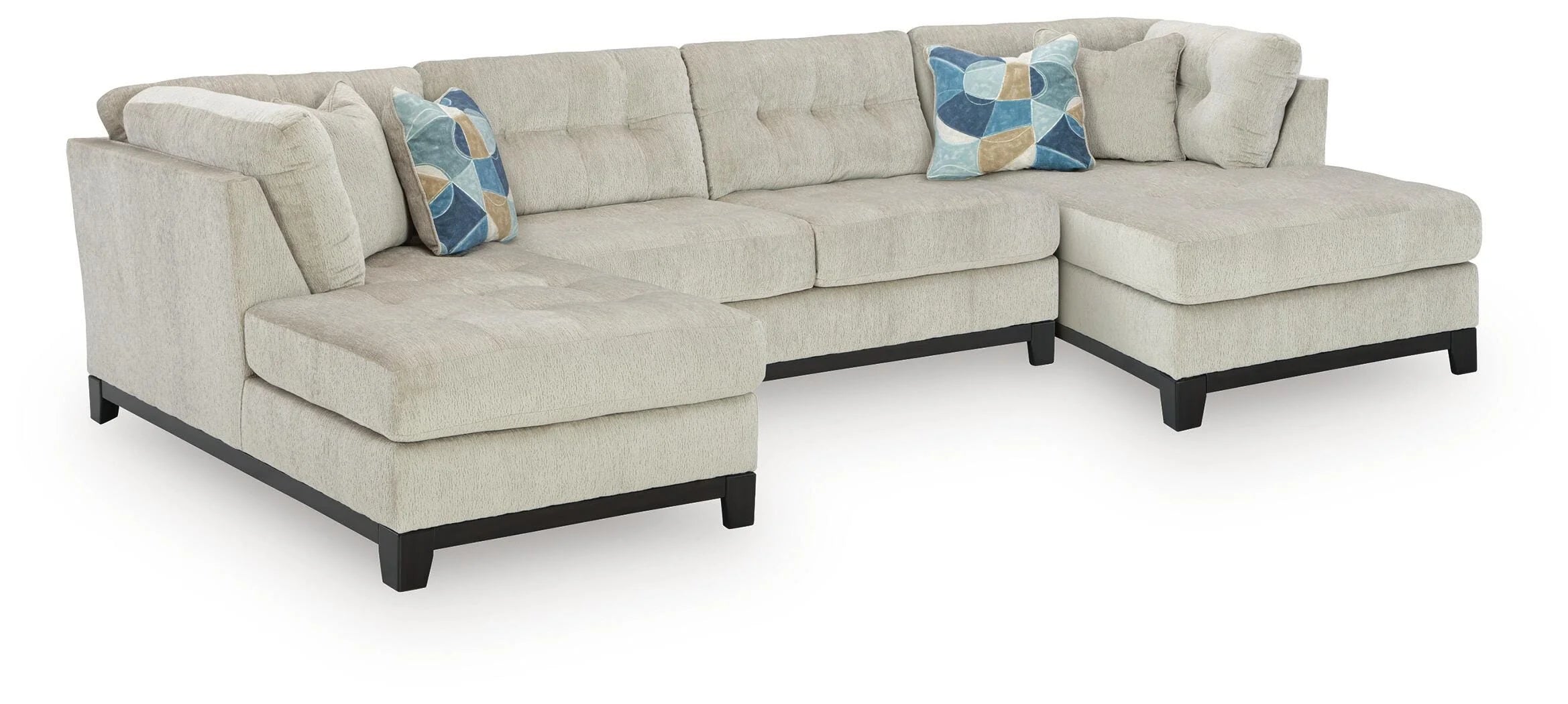 Maxon Contemporary 3-Piece Sectional with Ottoman