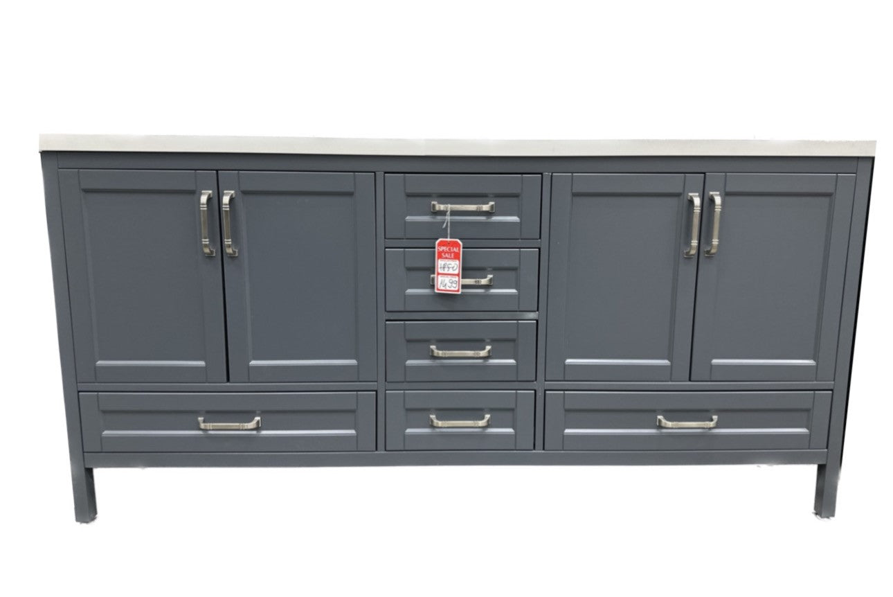 Sandstone 60 in. Vanity Cabinet only in Gray
