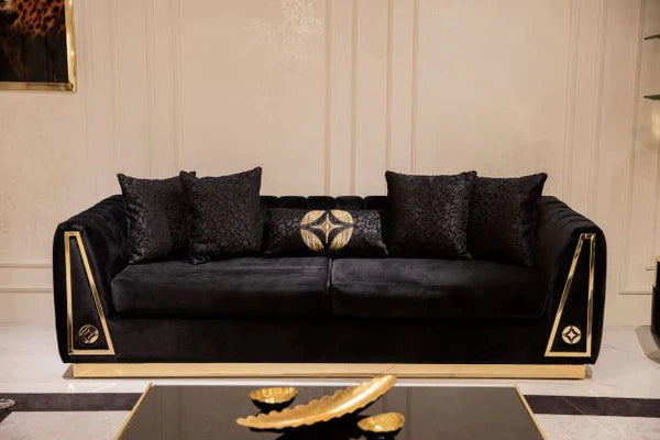 Olympia Navy Velvet Sofa & Loveseat