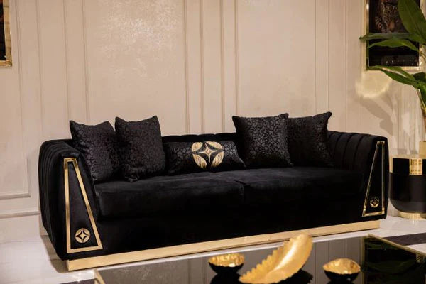 Olympia Navy Velvet Sofa & Loveseat