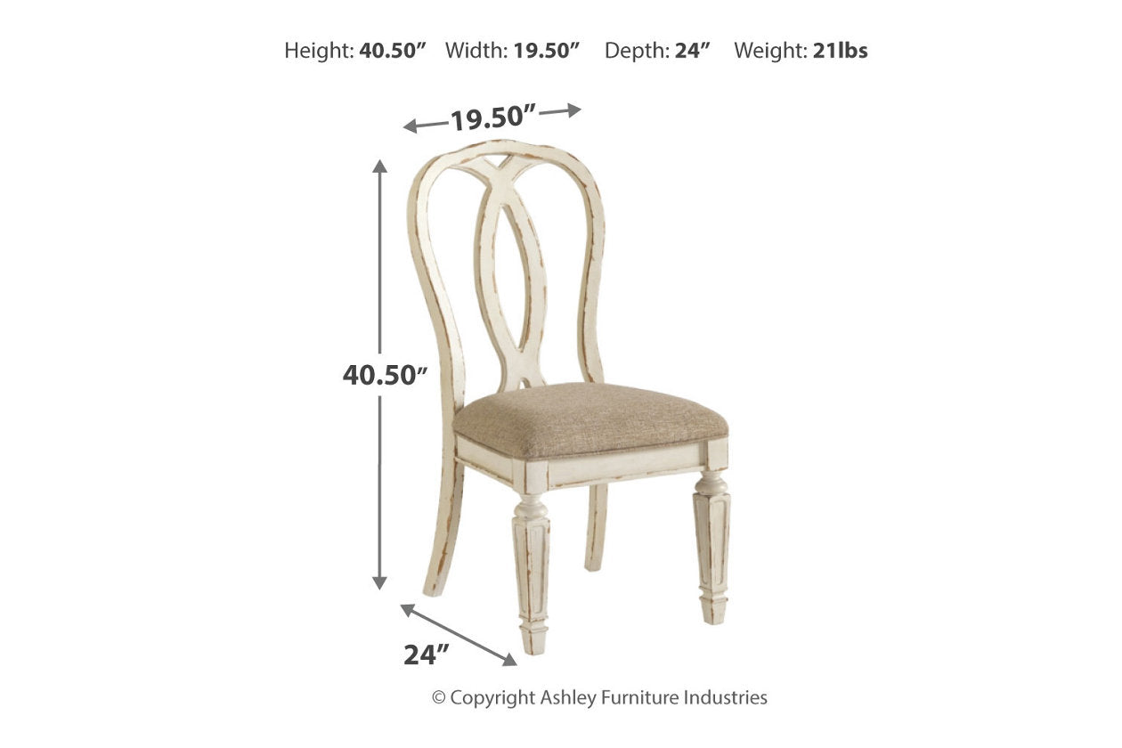 Realyn Chipped White Extendable Round/Oval Ribbon Dining Set