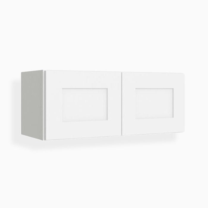 White Shaker 12″ H Double Door Wall Cabinet