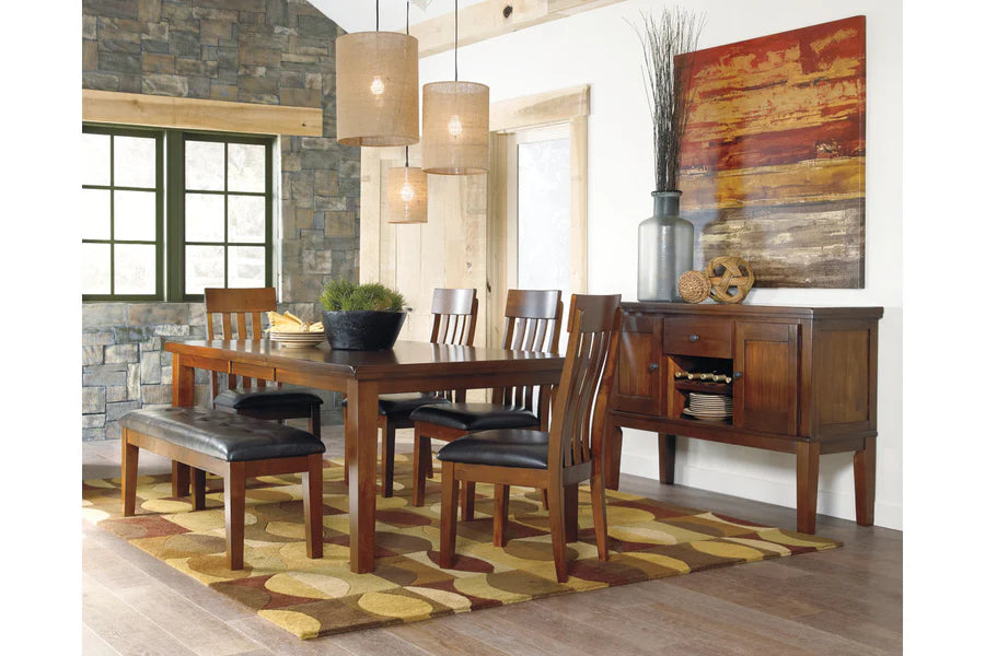 Mesa extensible de comedor Ralene marrón medio únicamente