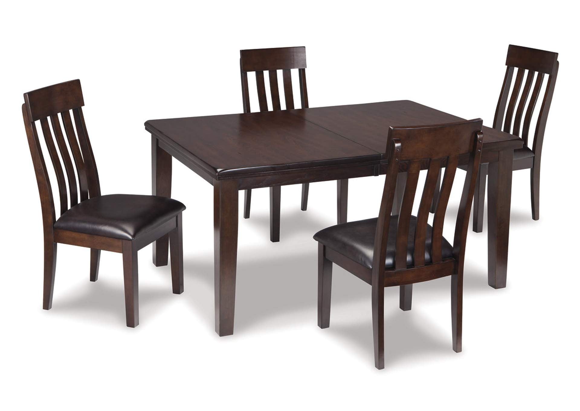 Haddigan Dark Brown Extendable Dining Set