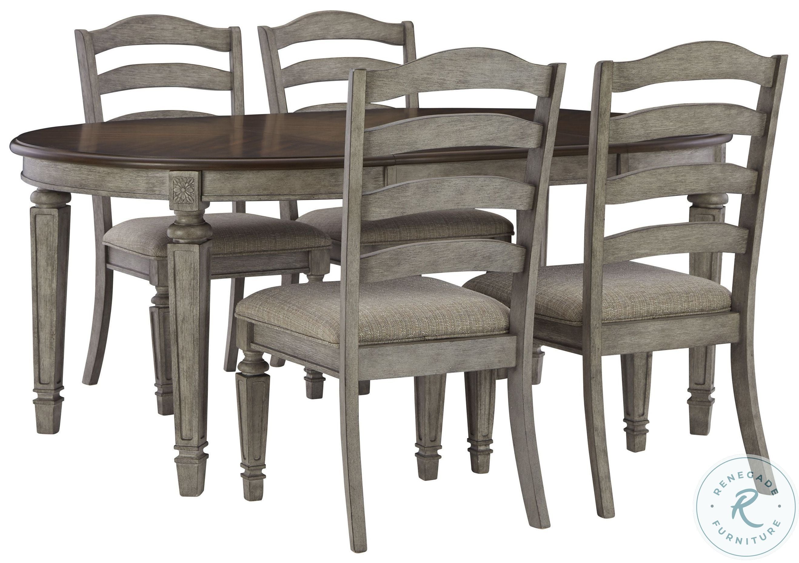 Lodenbay Antique Gray Extendable Round/Oval Dining Set