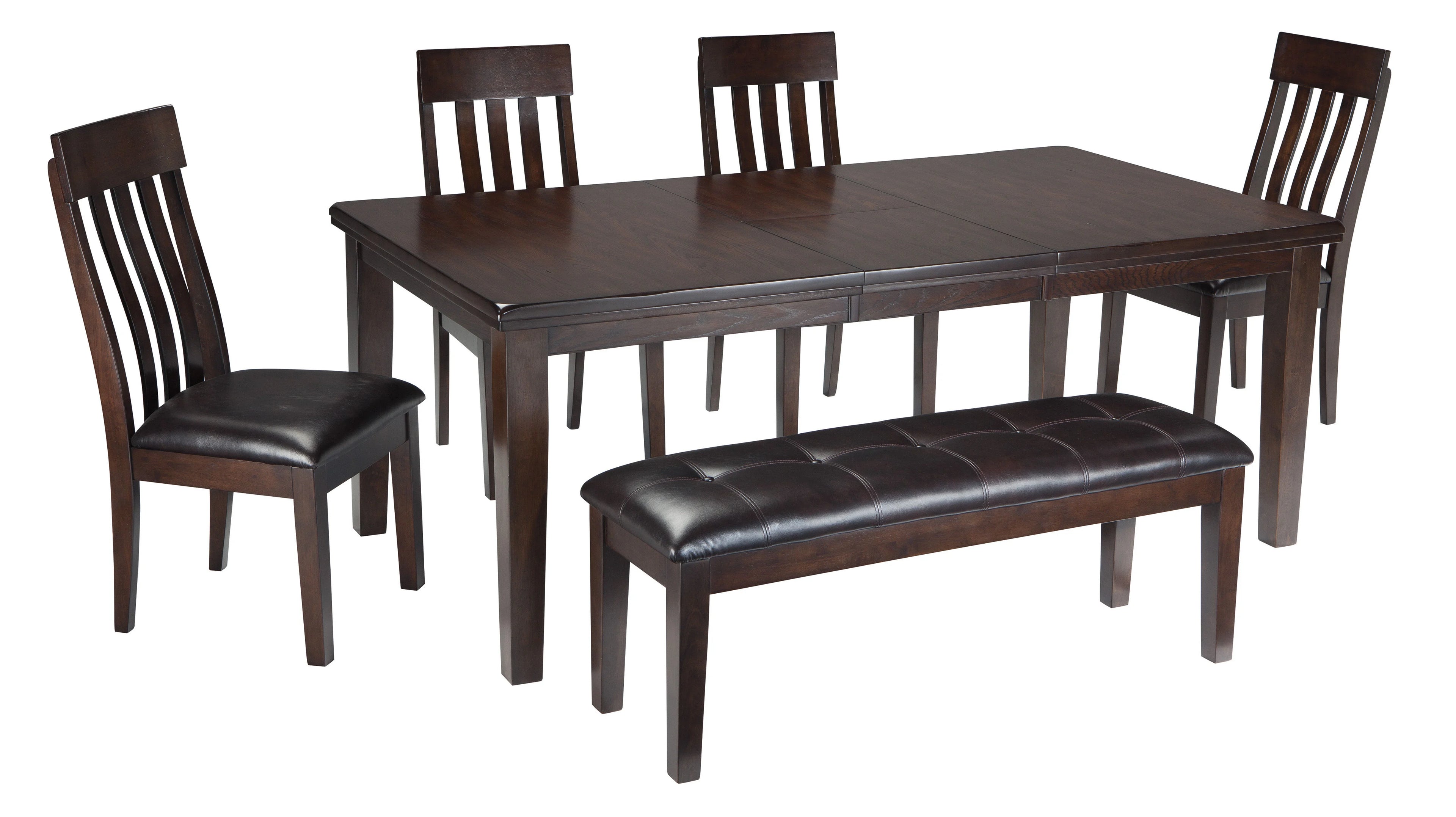 Haddigan Dark Brown Extendable Dining Set