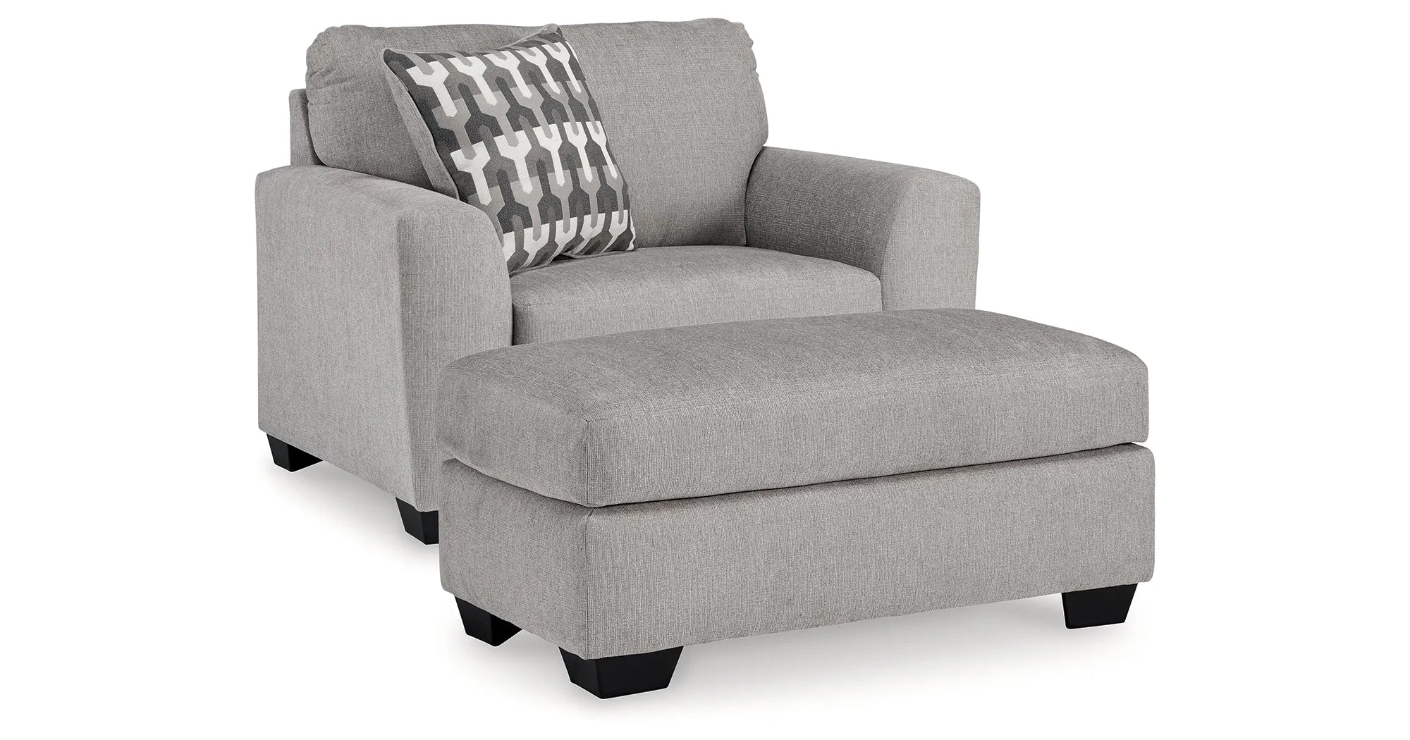 Avenal Park Flannel Chair & Ottoman Set