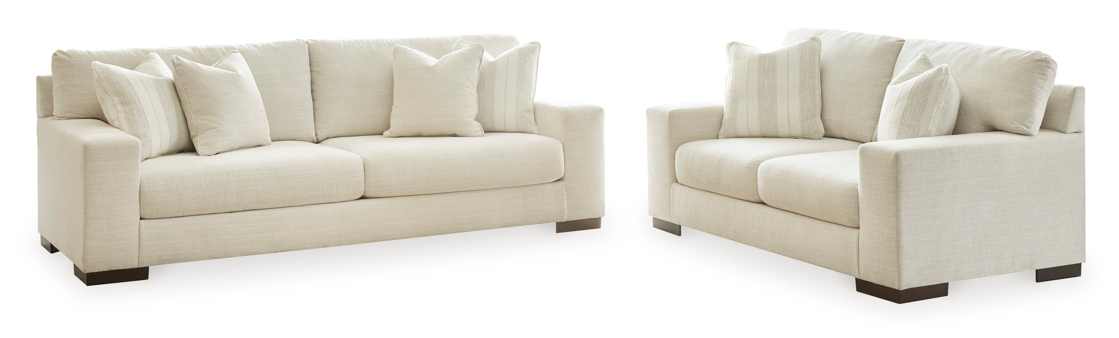 Sofá y loveseat Maggie en abedul
