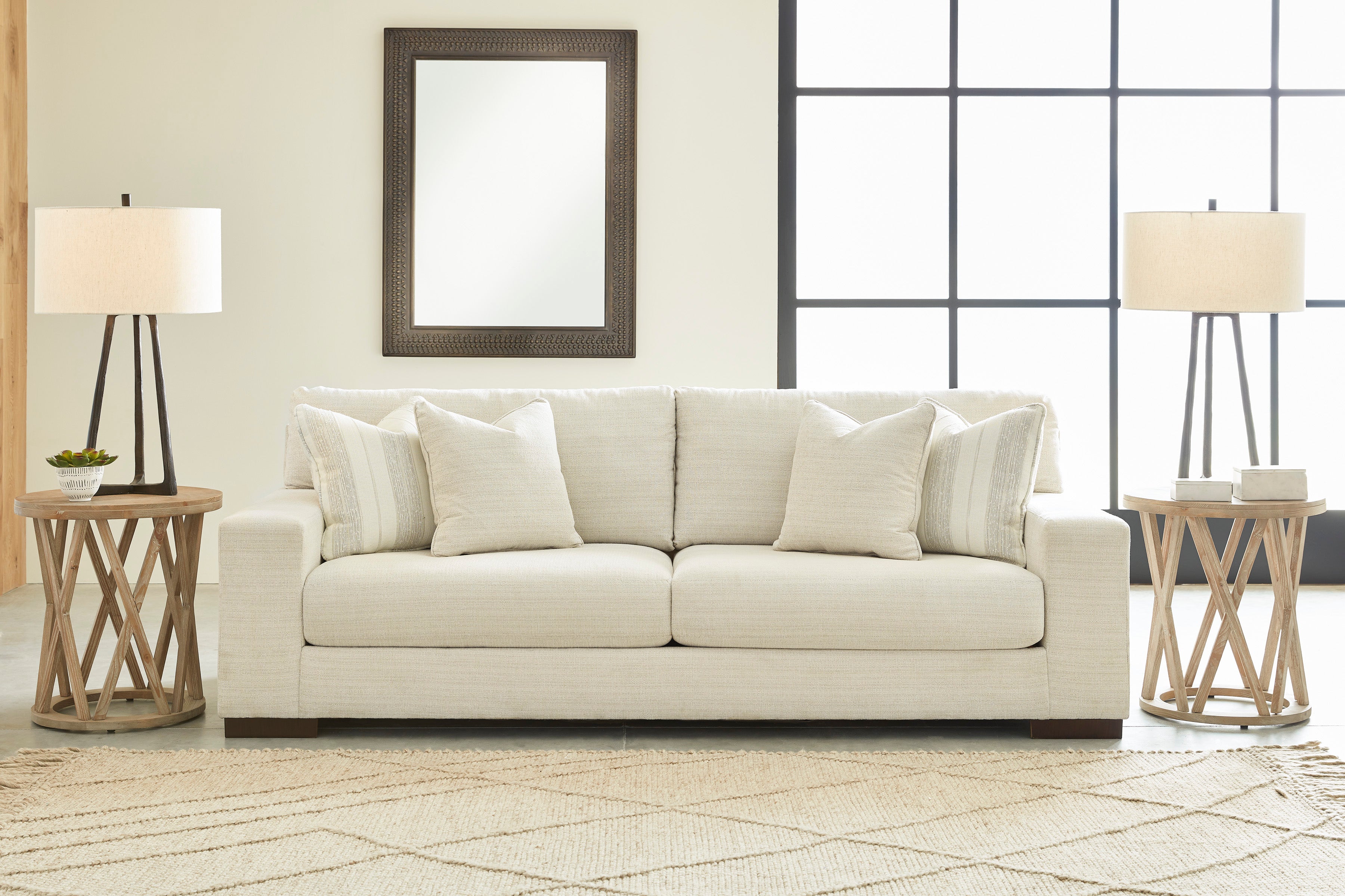 Sofá y loveseat Maggie en abedul