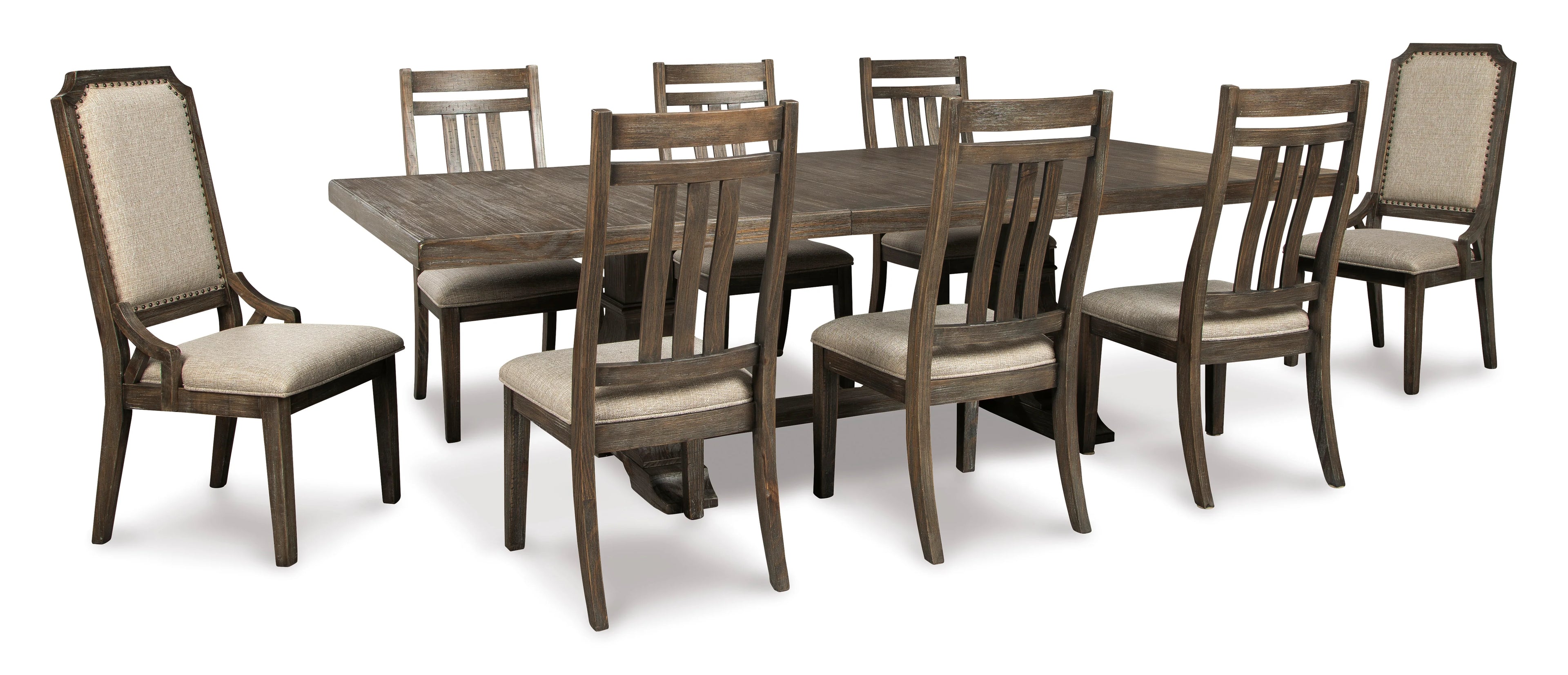 Wyndahl Rustic Brown Extendable Dining Set