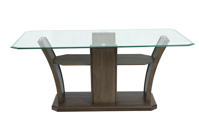Juego de comedor rectangular elegante de 7 piezas (nogal)