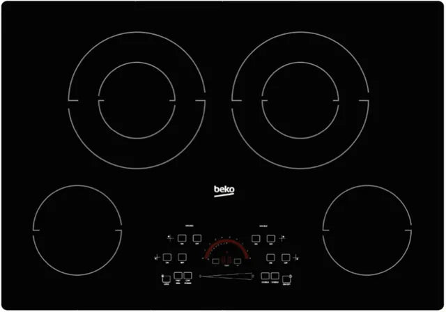 Beko 30" Black Glass Built In Electric Cooktop