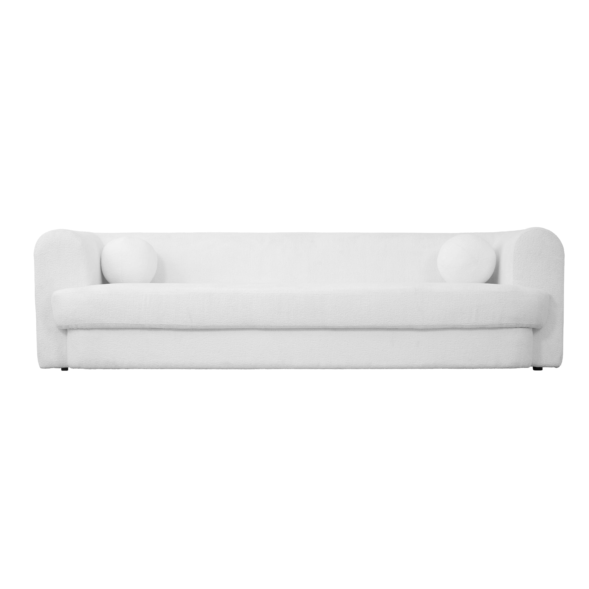 Sherpa Upholstered Wide Seat Sofa