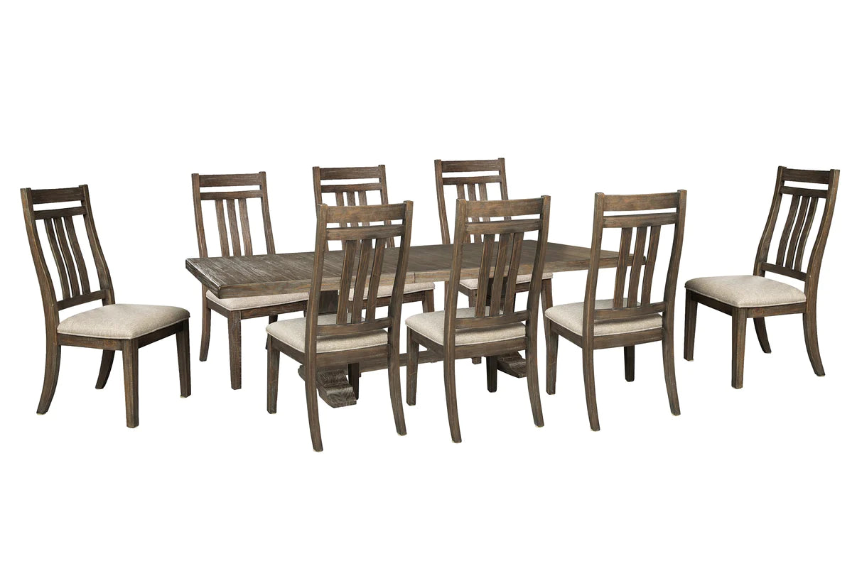 Wyndahl Rustic Brown Extendable Dining Set