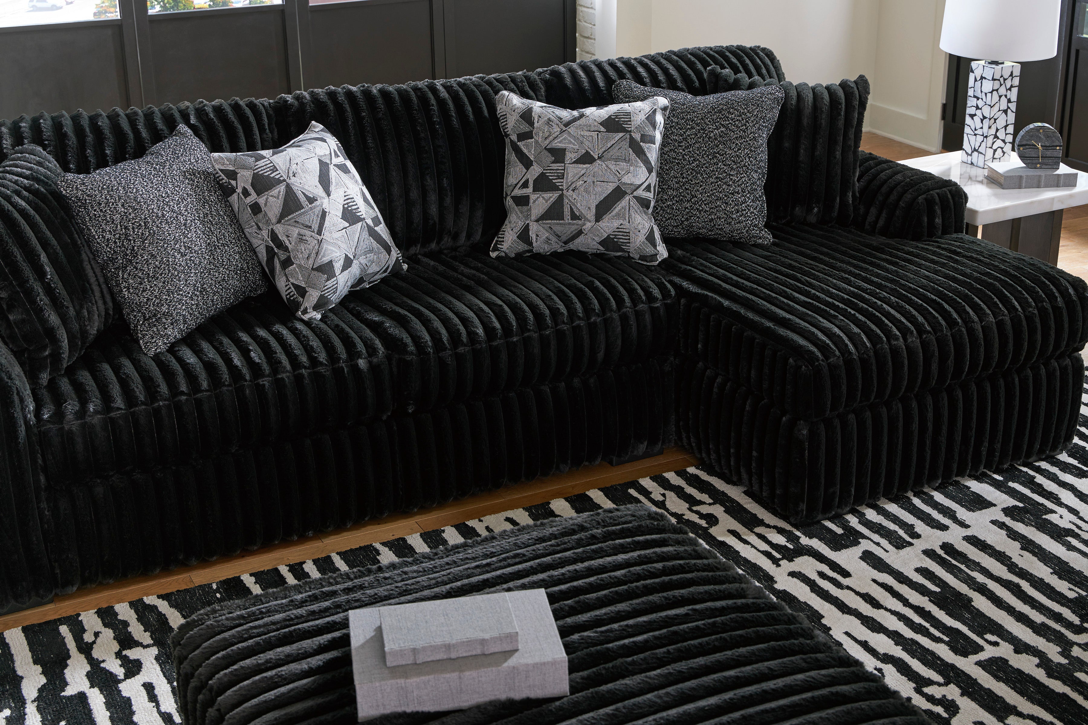 Midnight-Madness 2-Piece Sectional Sofa with Chaise