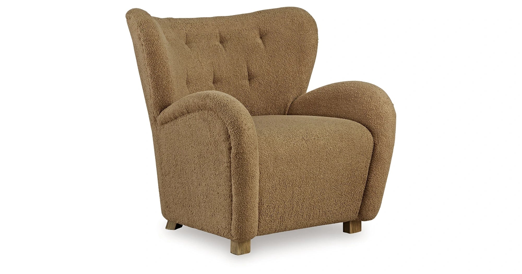 Larbell Camel Wingback Accent Chair