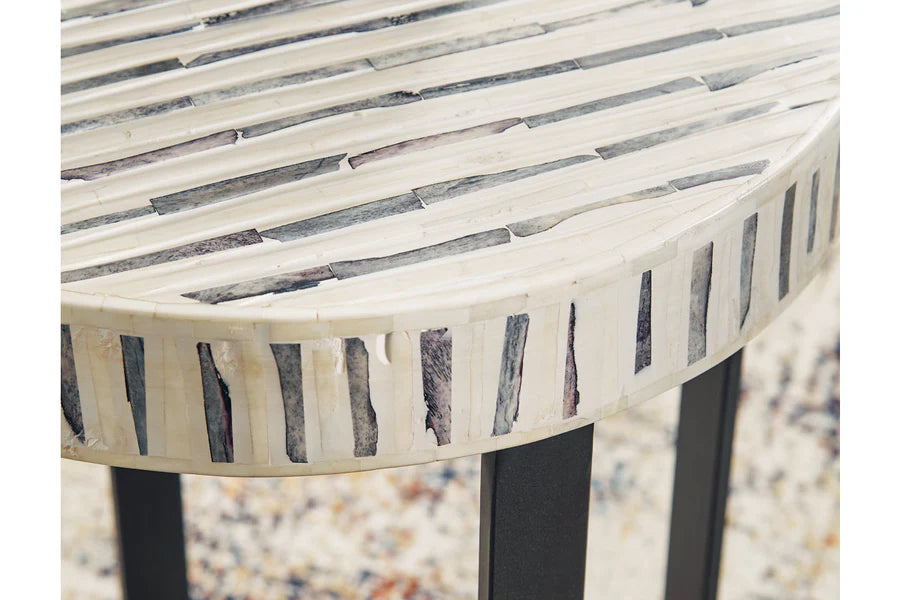 Crewridge Black/Cream Accent Table