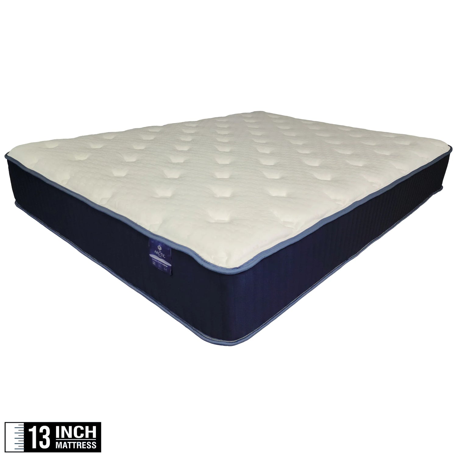 Colchón Arctic Luxury de felpa de doble cara A2 - 33 cm, refrescante, resortes embolsados, 10 años de garantía