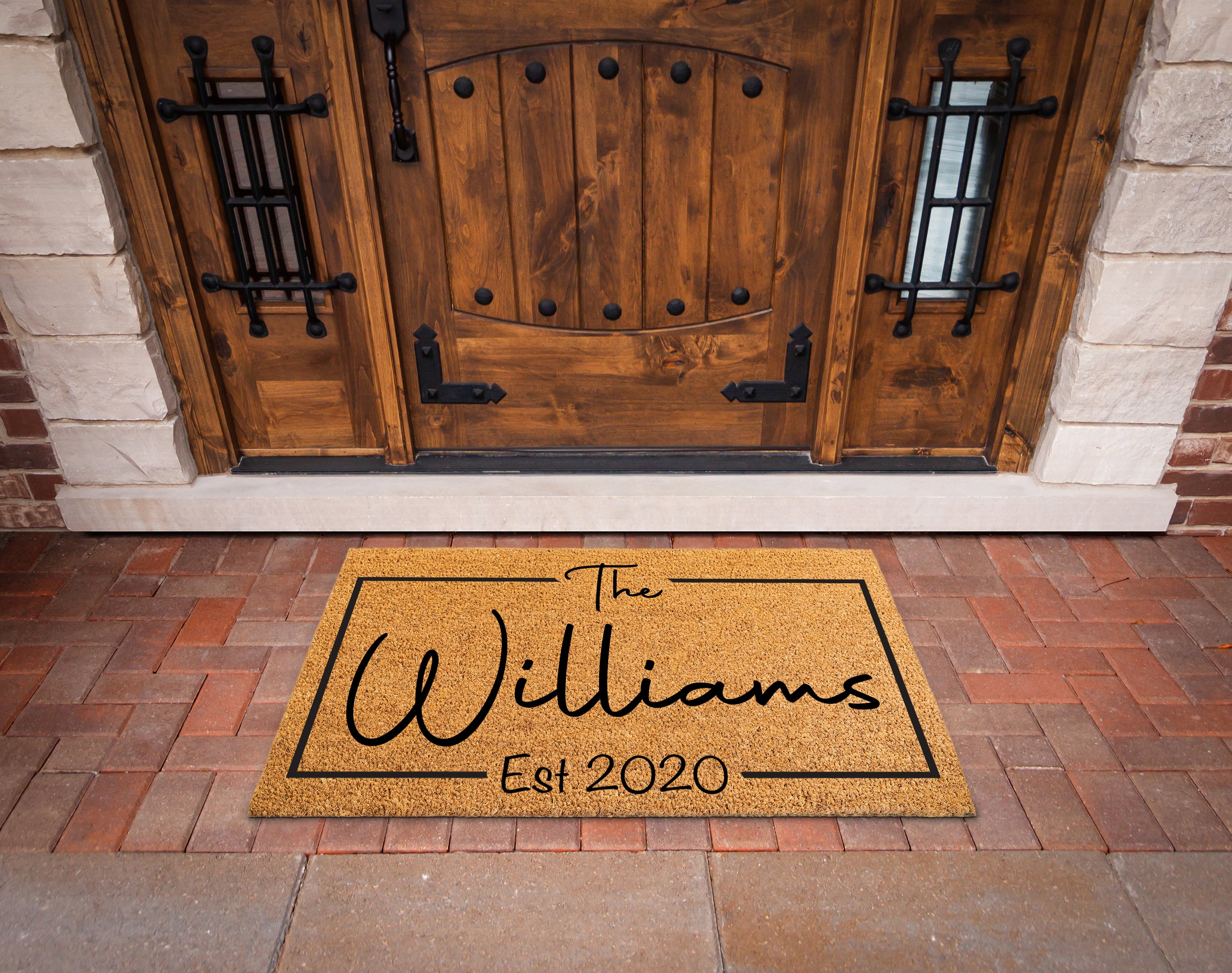 Personalized Family Name Doormat (Make contact for personalization details)