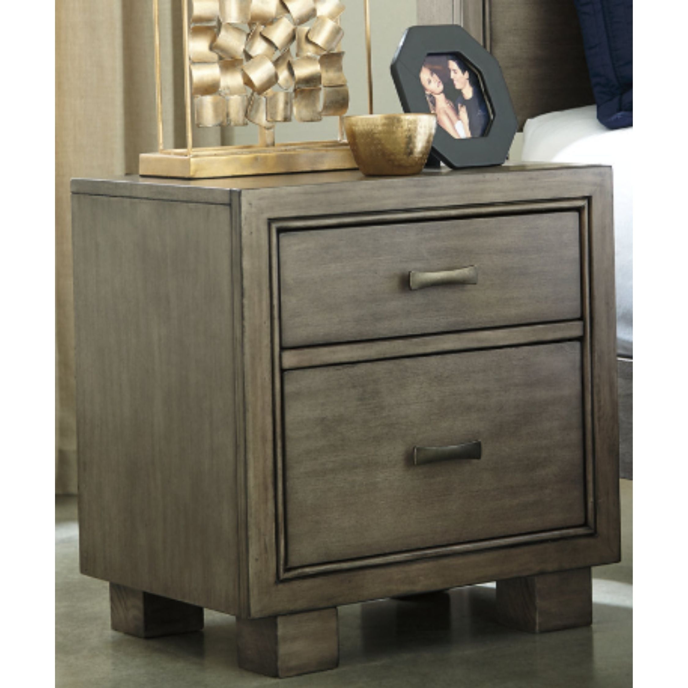 Arnett Gray Nightstand