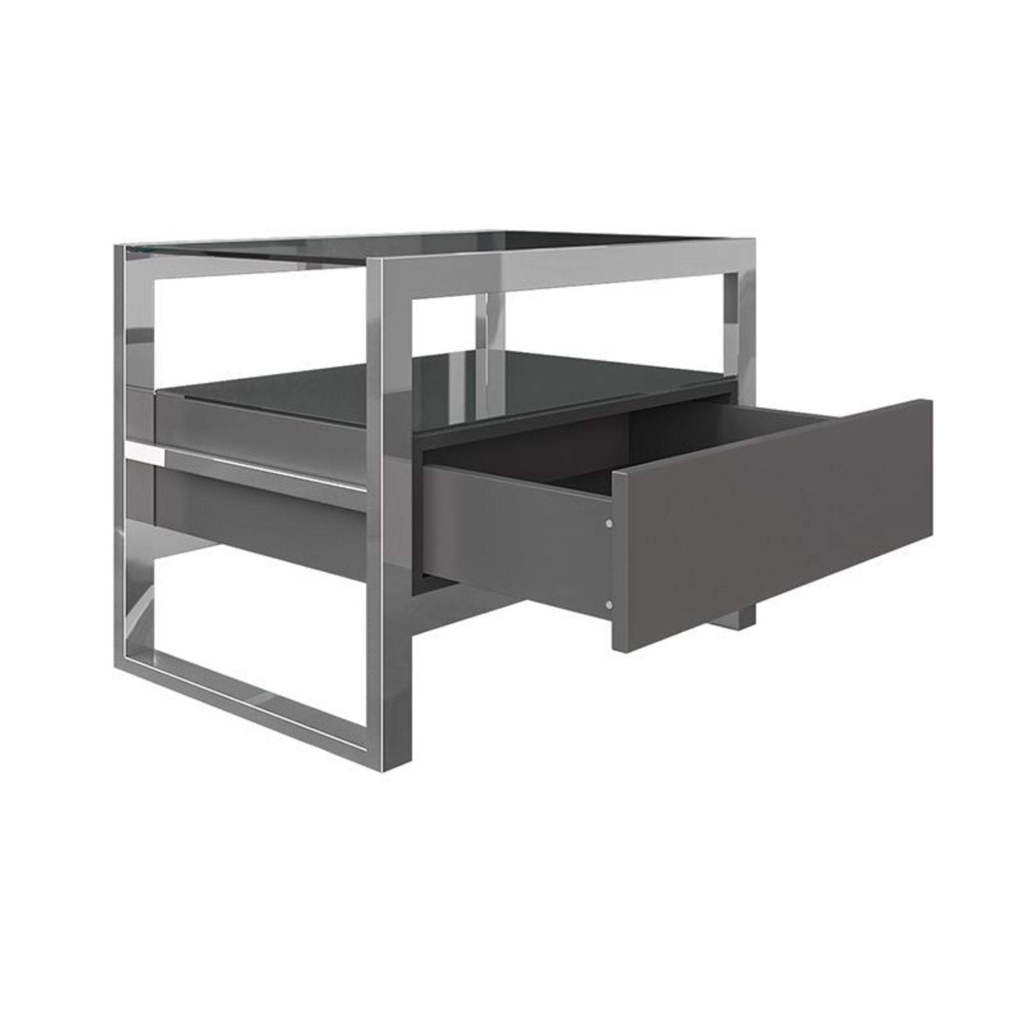 Strada Nightstand Gray