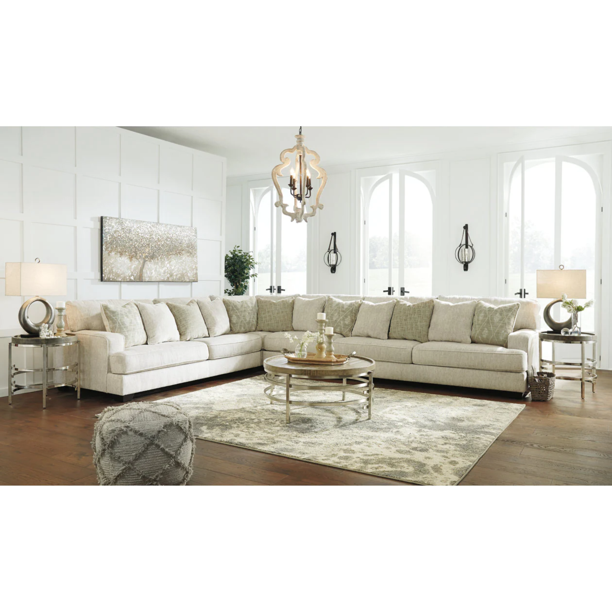 Seccional Rawcliffe Parchment de 4 piezas