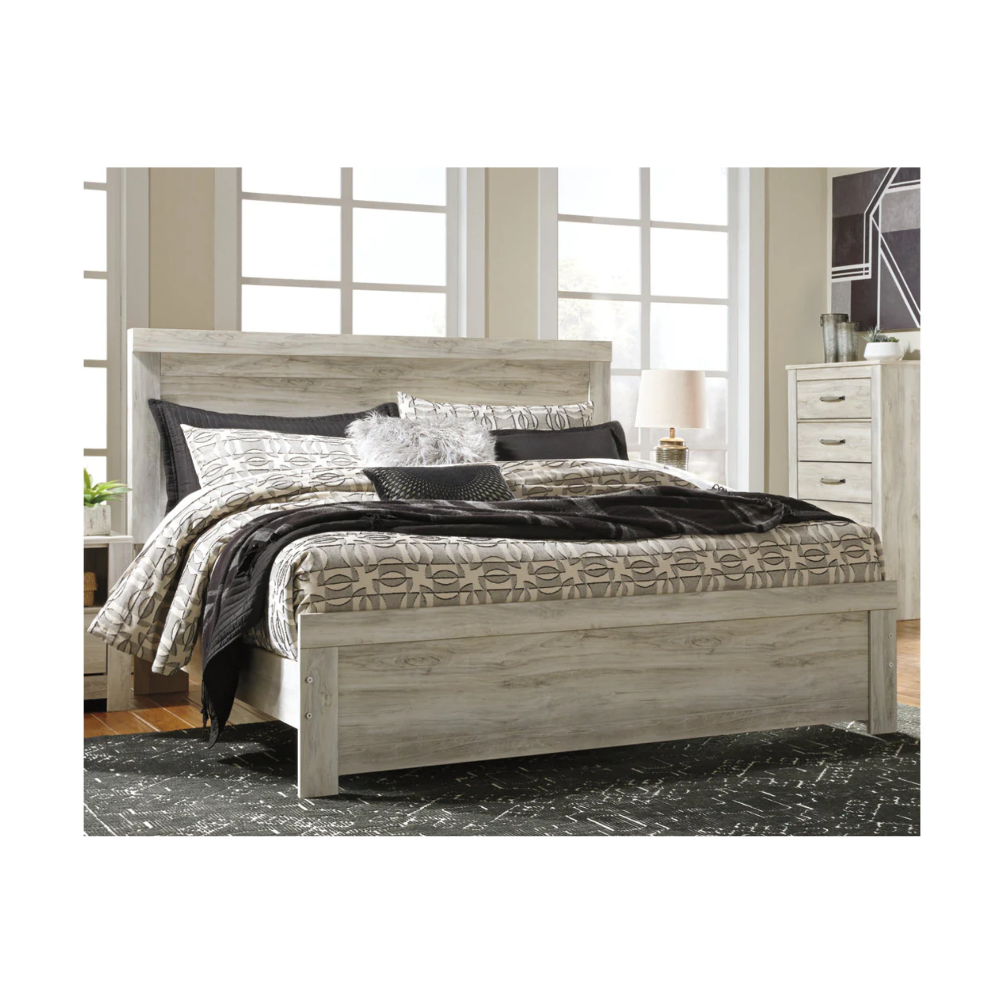 Bellaby Whitewash King Panel Bed