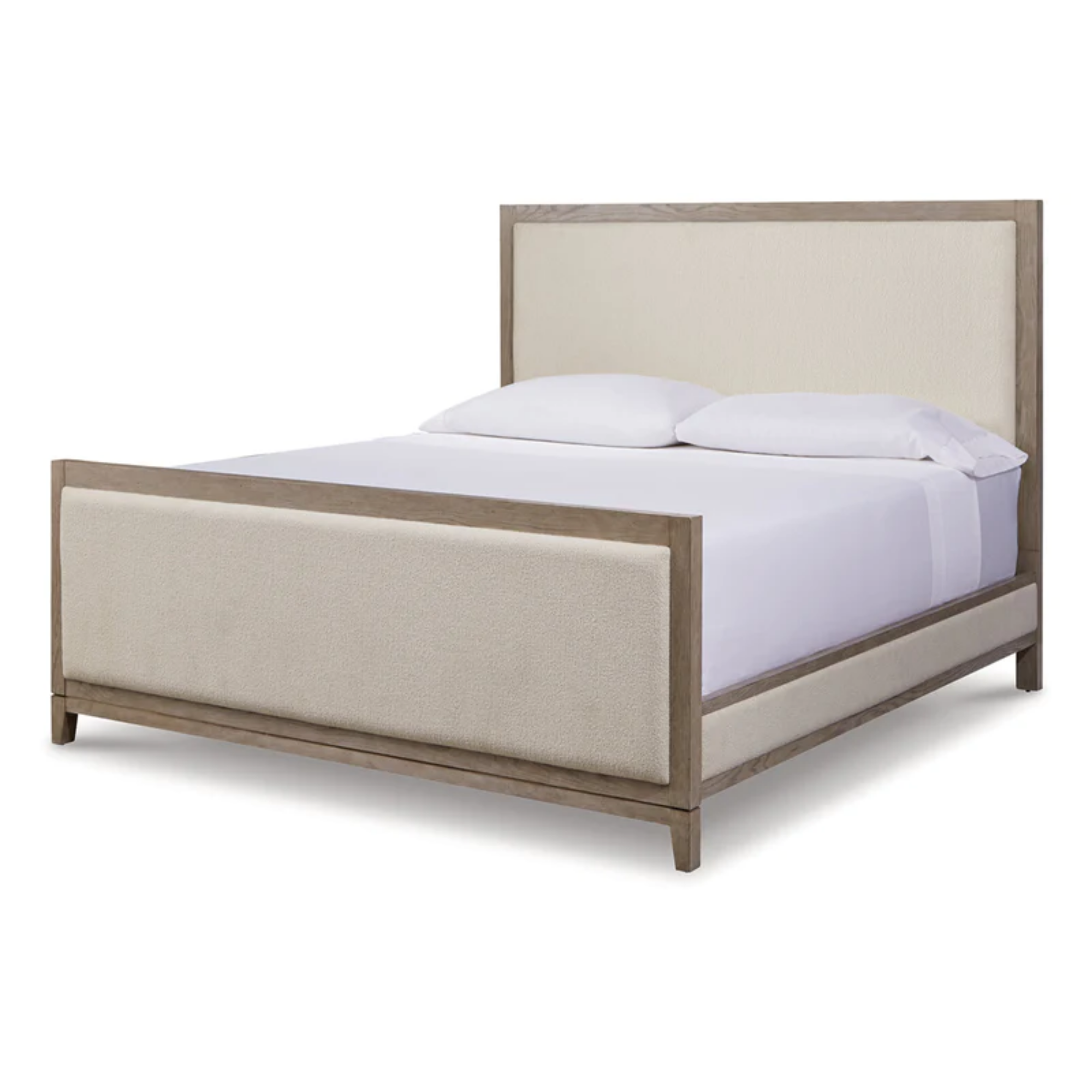 Chrestner Gray King Upholstered Panel Bed