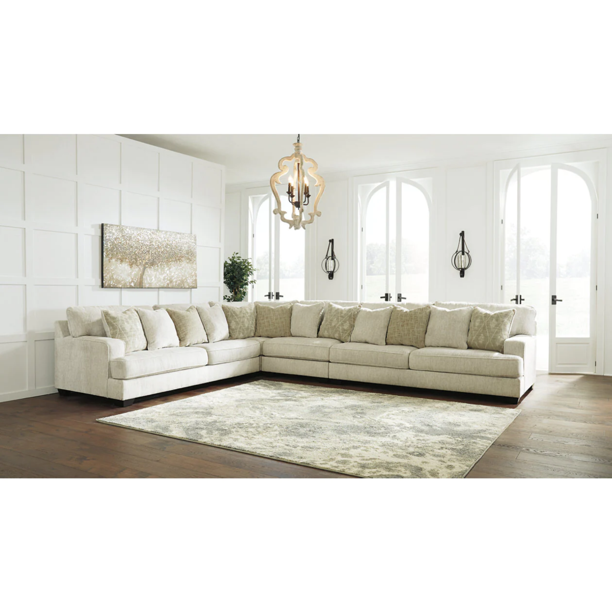 Seccional Rawcliffe Parchment de 4 piezas