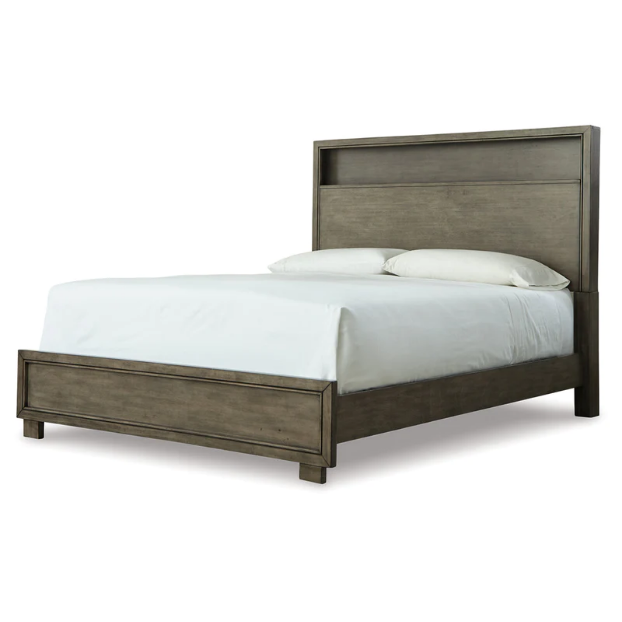 Arnett Gray King Bookcase Bed