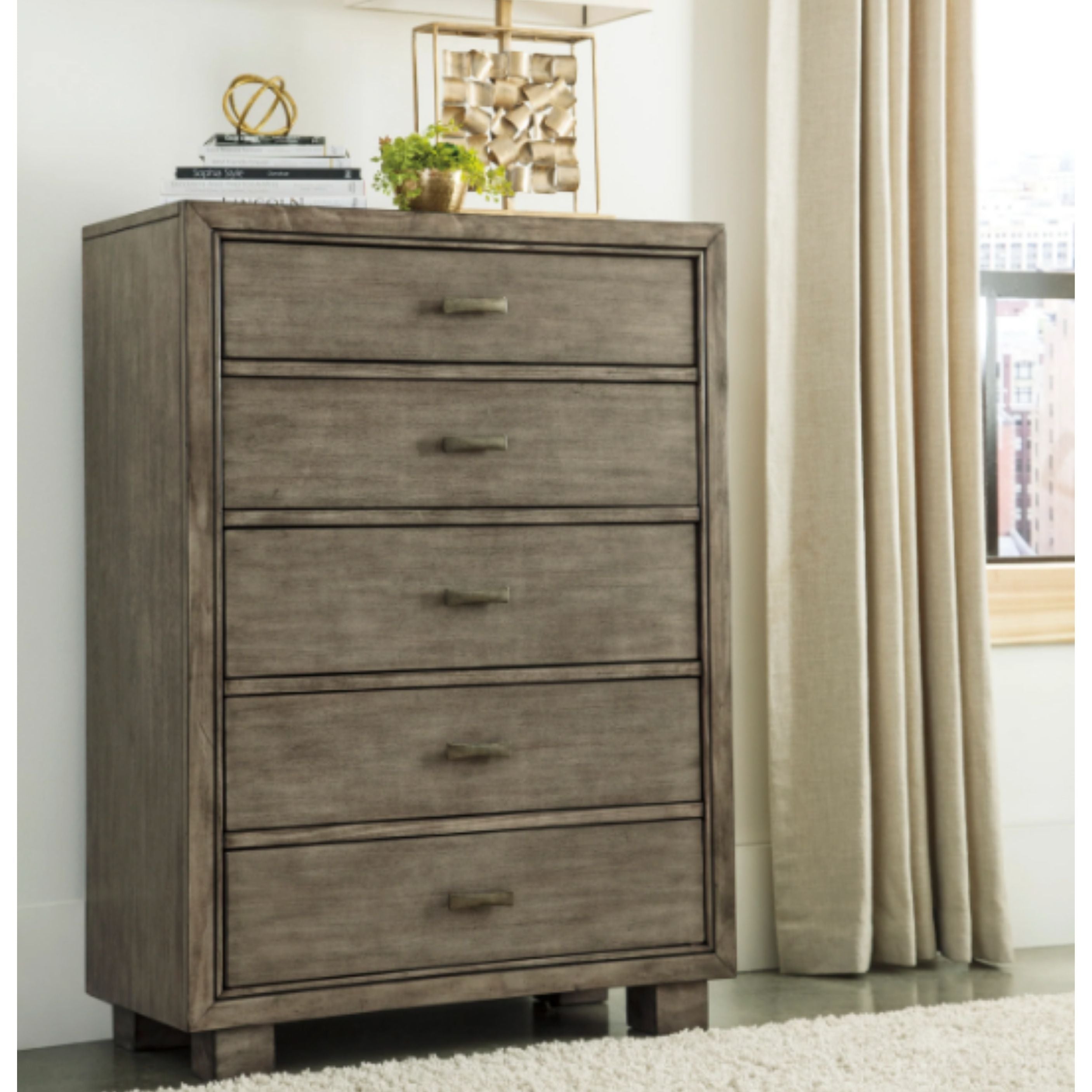 Arnett Gray Chest of Drawers