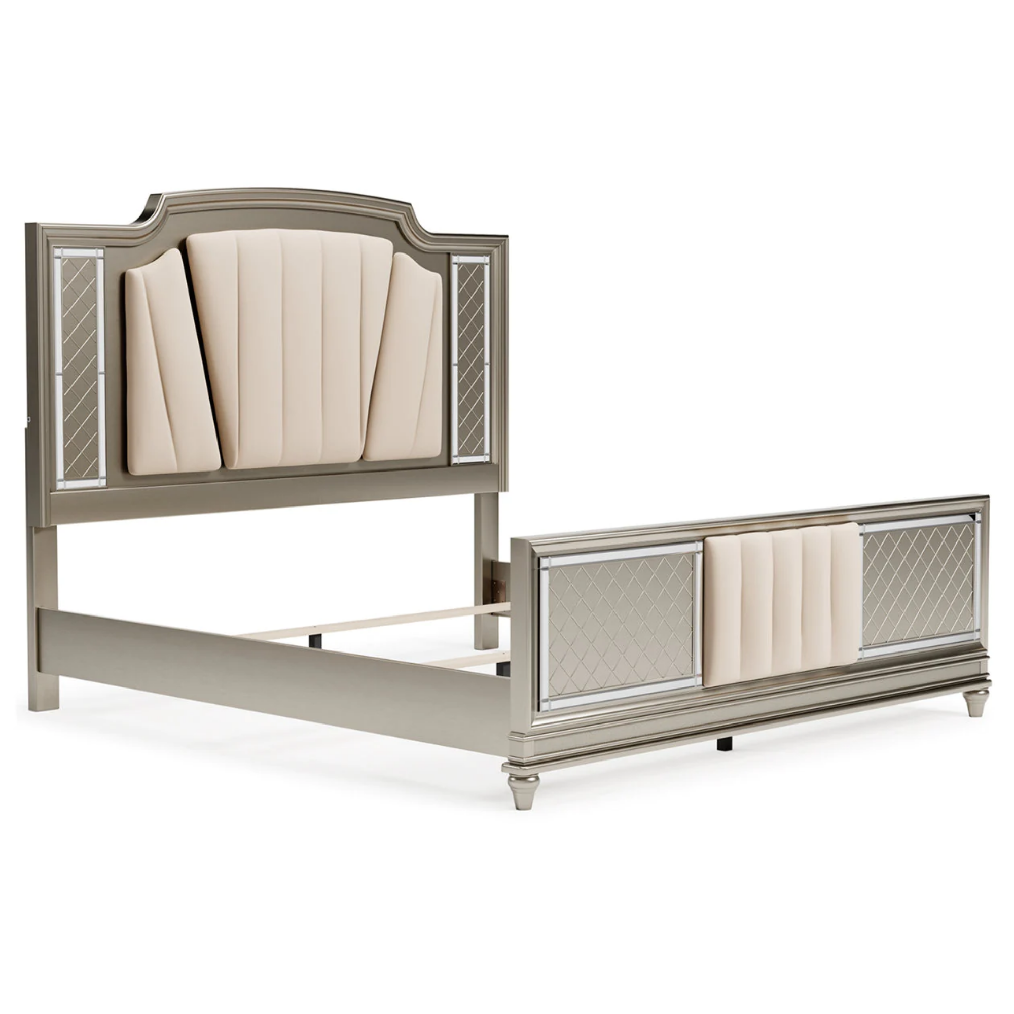 Chevanna Platinum King Upholstered Panel Bed