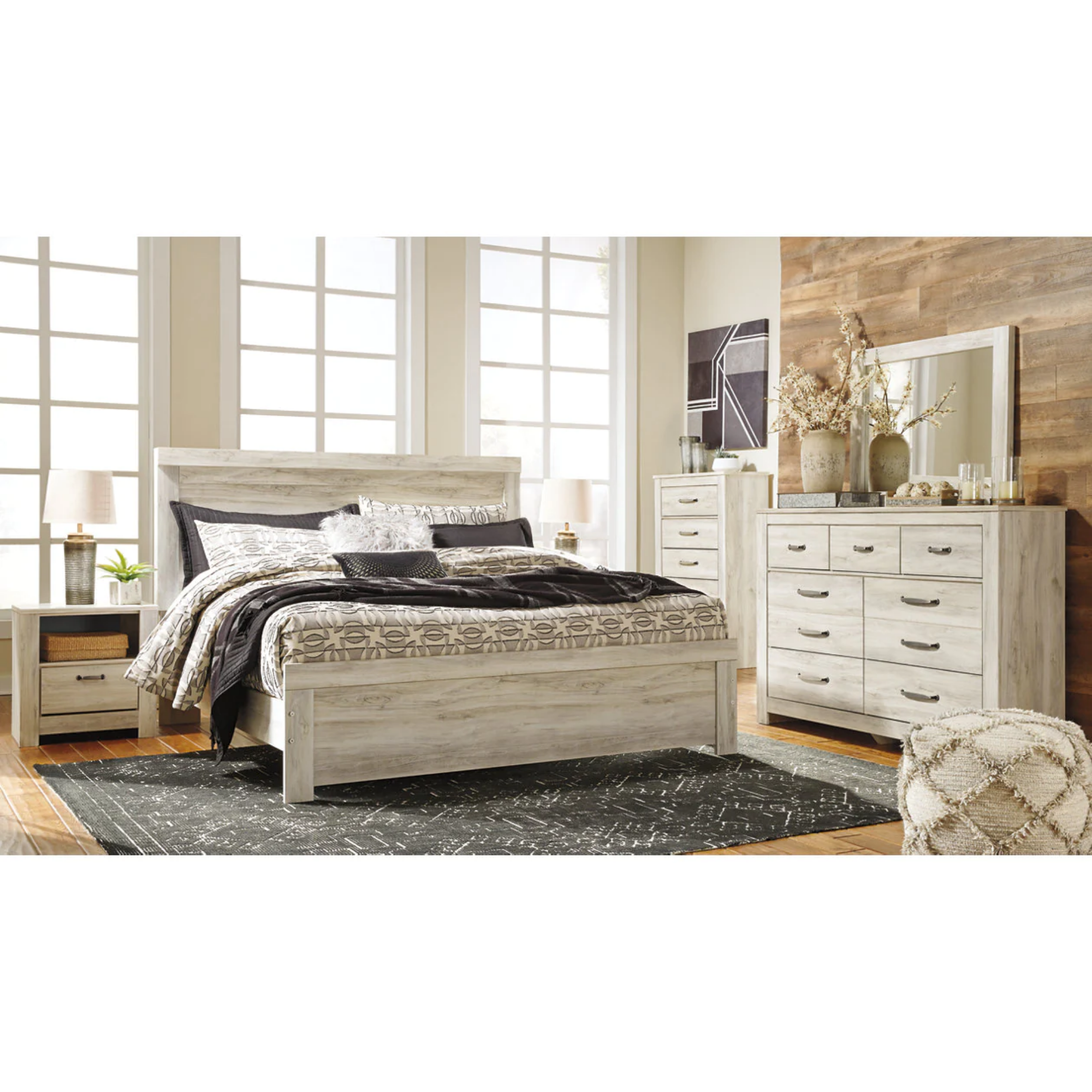 Bellaby Whitewash King Panel Bed